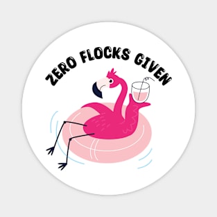 zero flocks given beach flamingo pool float Magnet